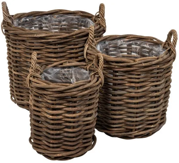 Sett med runde kurver med håndtak