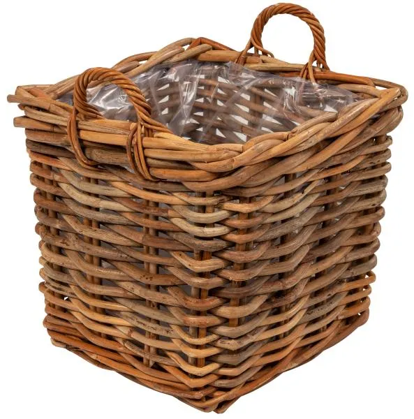 Firkantet kurv med håndtak 48x48x45cm