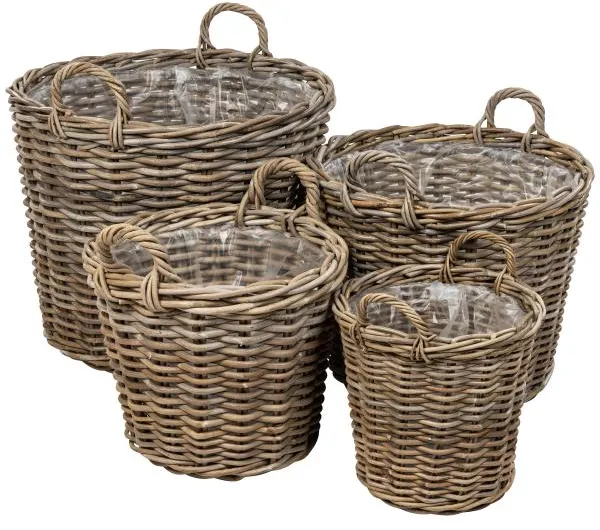 Sett med runde kurver med håndtak