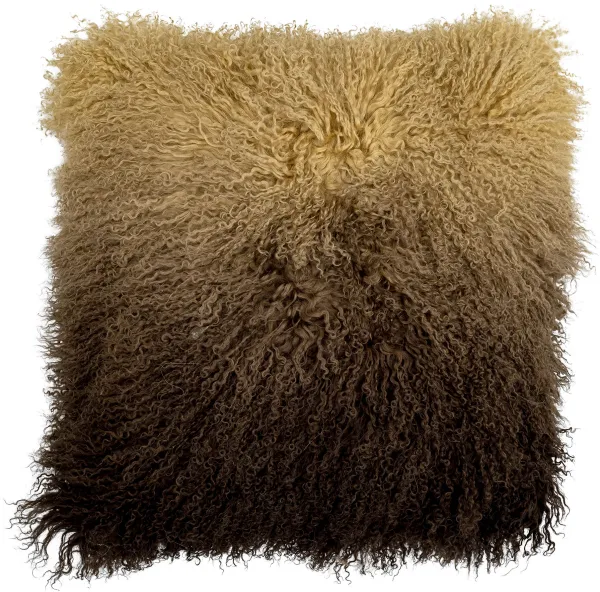 BLOOMINGVILLE Pansy Pute, Brun, Tibetansk Lammeskinn L: 50cm, B: 50cm